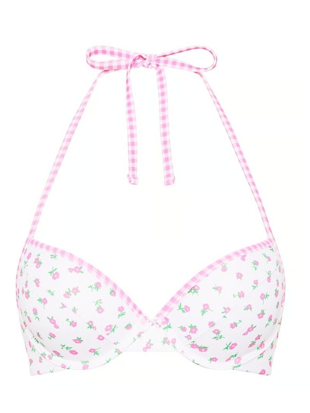 NWOT VS PINK Floral Halter Bikini Swim L-DD